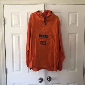 Napapojiri orange windbreaker